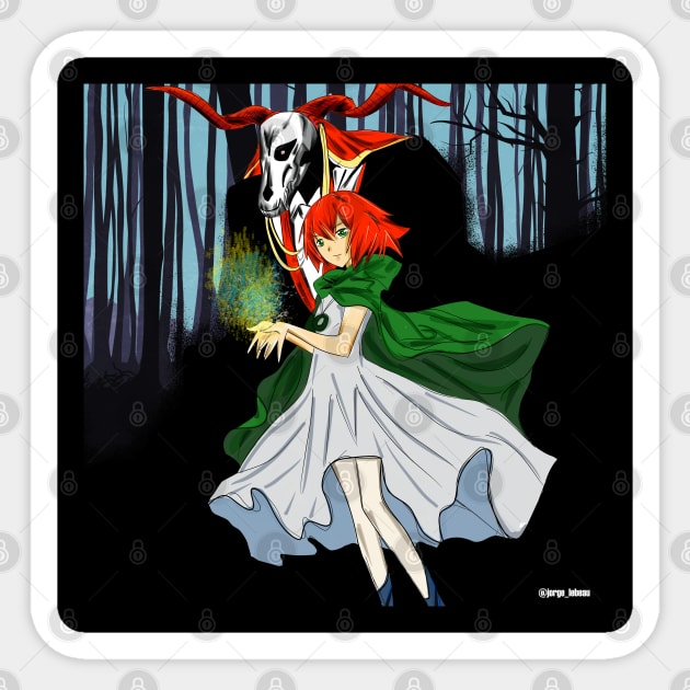 chise and elias the ancient magus bride Sticker by jorge_lebeau